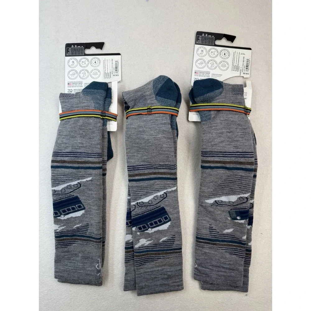 3 Pairs of SmartWool Snowboard Targeted Cushion Over The Calf Socks Size Large